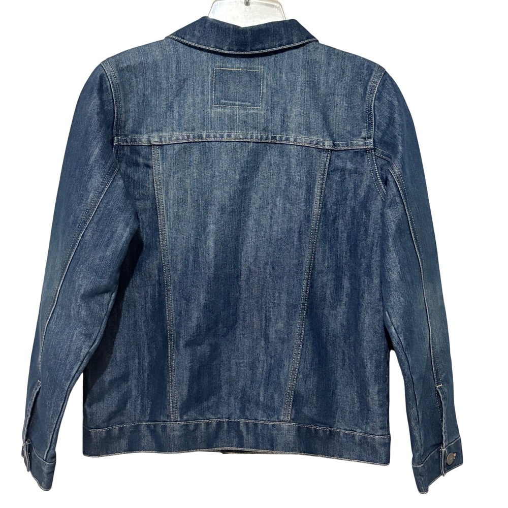 Levis Girls Denim Trucker Jacket Medium Wash Blue 7747-M7G Size M 10-12 YRS - Picture 6 of 8